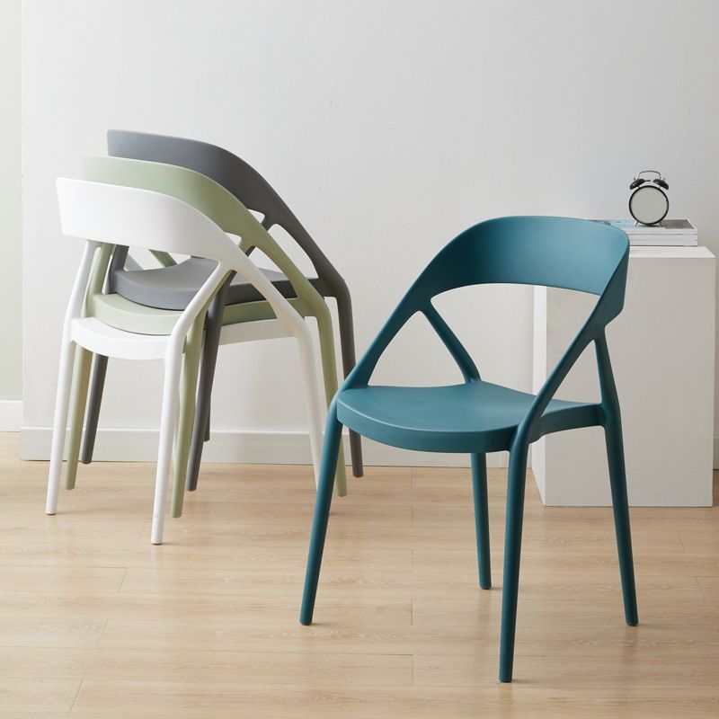 Sedia da casa sedia da pranzo in plastica intatta senza braccio sedia da cucina laterale
