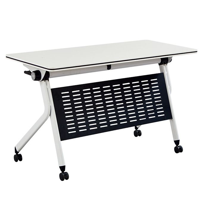 Scrivania contemporanea per la scrivania rettangolare con ruote a fuoco