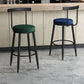 Modern Counter Round Bar Stool Armless Velvet Bar Stool with Footrest Iron Base Clearhalo 'Bar Furniture' 'Bar Stools' 'bar_stools' 'furn' 'furn_bar_stools' 'furniture_bar_stools' 'Kitchen & Dining Furniture' 'kitchen&dining_furn' 'kitchen' 'kitchen_furn' Furniture' 1200x1200_802ad6f1-18cc-408d-a7cd-196ee40895e9