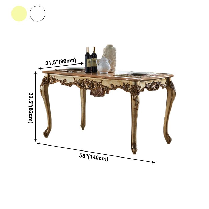 Rectangle Wood Color Dining Table Solid Rubberwood Table Victorian with 4 Legs Clearhalo ' dining_table' 'Dining Tables & Seating' 'Dining Tables' 'furn' 'furn_dining_table' 'Furniture' 'furniture_dining_table' 'Kitchen & Dining Furniture' 'kitchen&dining_furn' 'kitchen' 'kitchen_dining_table' 1200x1200_802b1180-03fe-48ff-93f2-4be25c769ece