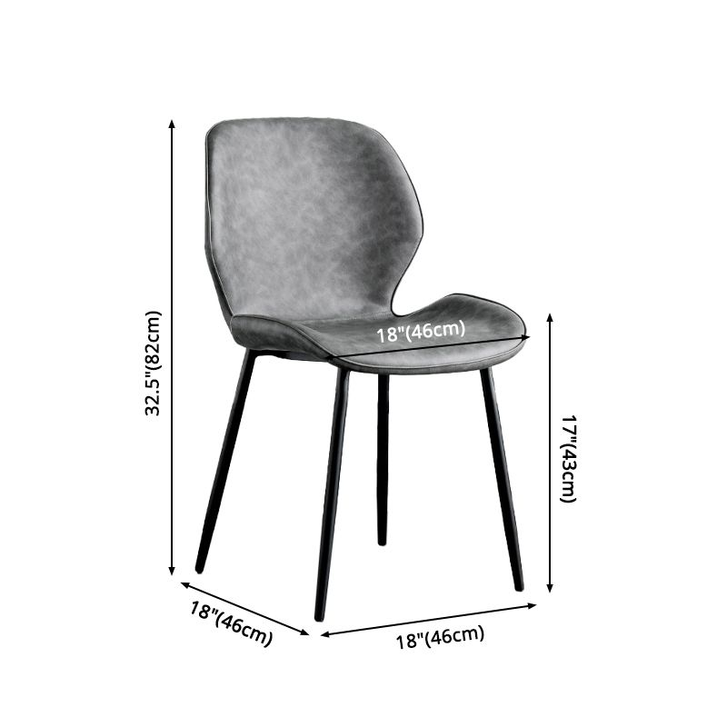 Modern Metal Kitchen Dining Side Chair Black Wingback Side Dining Side Chair Clearhalo ' kitchen&dining_furn' 'Dining Chairs' 'Dining Tables & Seating' 'dining_chair' 'Furniture' 'furniture_dining_chair' 'Kitchen & Dining Furniture' 'kitchen' 1200x1200_802cd980-78c0-4981-870d-2503c725a1f2