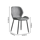 Modern Metal Kitchen Dining Side Chair Black Wingback Side Dining Side Chair Clearhalo ' kitchen&dining_furn' 'Dining Chairs' 'Dining Tables & Seating' 'dining_chair' 'Furniture' 'furniture_dining_chair' 'Kitchen & Dining Furniture' 'kitchen' 1200x1200_802cd980-78c0-4981-870d-2503c725a1f2