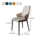 Modern Dining Room Chairs Matte Finish Leather Curved Parsons Arm Chair Clearhalo ' kitchen&dining_furn' 'Dining Chairs' 'Dining Tables & Seating' 'dining_chair' 'furn' 'furn_dining_chair' 'Furniture' 'furniture_dining_chair' 'Kitchen & Dining Furniture' 'kitchen' 1200x1200_802f541c-578f-470f-966e-030874ee4c33