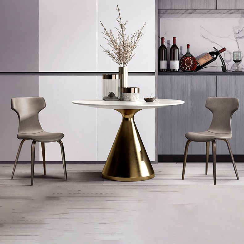 Modern Style Home Side Chair Wingback Metal Upholstered Single Dining Room Chair Clearhalo ' kitchen&dining_furn' 'Dining Chairs' 'Dining Tables & Seating' 'dining_chair' 'furn' 'furn_dining_chair' 'Furniture' 'furniture_dining_chair' 'Kitchen & Dining Furniture' 'kitchen' 1200x1200_8030caff-79be-4f4f-becd-4670d739a08d