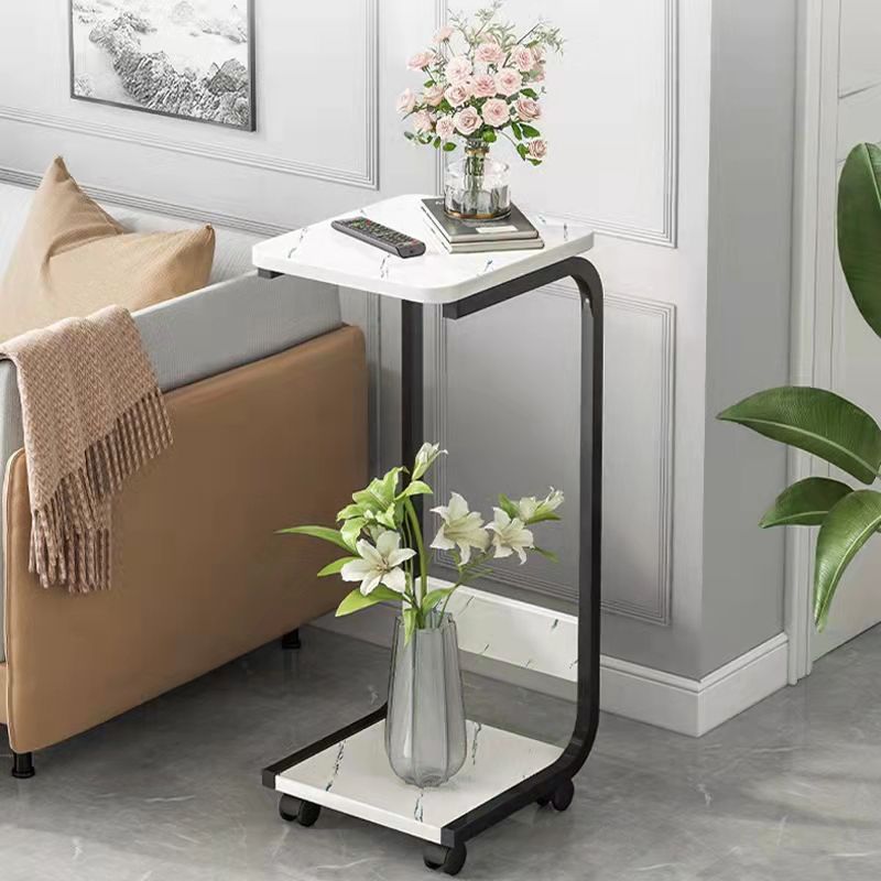 Ironcraft C Tavolo laterale tavolo da ginnastica quadrata con scaffale per soggiorno