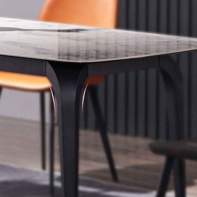 Modern Rectangle Dinette Set 1/2/4/5/7 Pieces Dining Table Set with Grey Sintered Stone Clearhalo 'Dining Room Sets' 'Dining Tables & Seating' 'dining_room_set' 'furn' 'furn_dining_room_set' 'Furniture' 'furniture_dining_room_set' 'Kitchen & Dining Furniture' 1200x1200_80348808-450c-469c-94a9-477172168c56