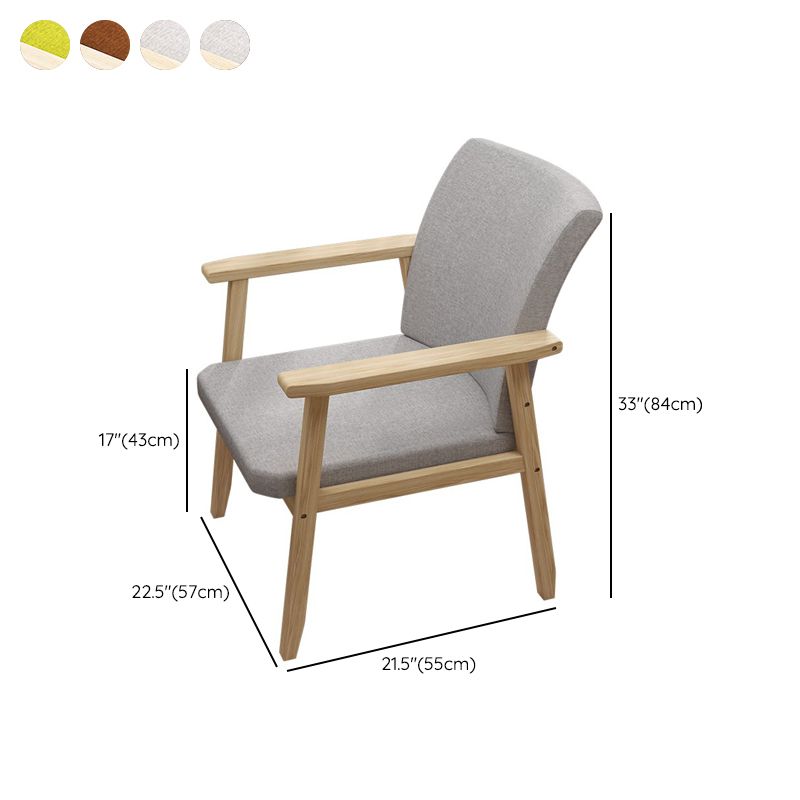 Eigentijdse massief houten rubberen houten arm eetstoel met gestoffeerd voor huis