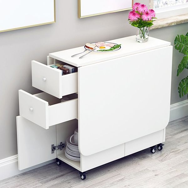 Wood Mid-Century Modern Table Pedestal Dining Table with Drop Leaf Clearhalo ' dining_table' 'Dining Tables & Seating' 'Dining Tables' 'Furniture' 'furniture_dining_table' 'Kitchen & Dining Furniture' 'kitchen&dining_furn' 'kitchen' 'kitchen_dining_table' 1200x1200_8038444a-b8c4-4eff-95ef-1850f4fdec92