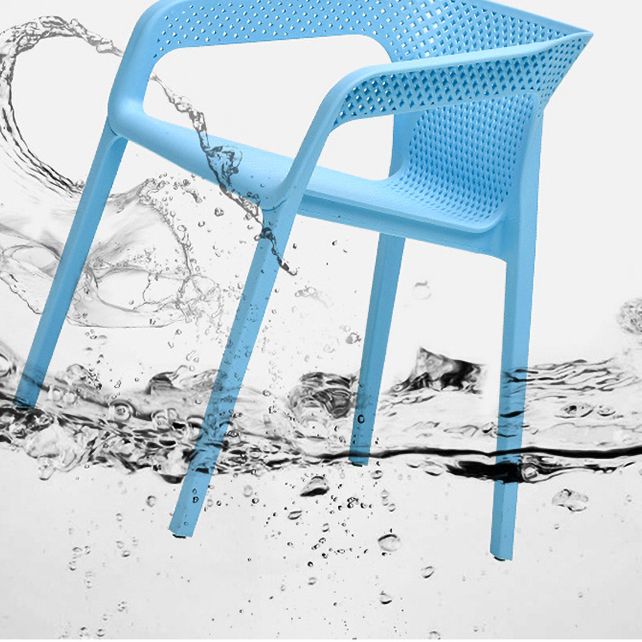 Plastic Scandinavian Dining Kitchen Room Arm Chair Solid Back Chair Clearhalo ' kitchen&dining_furn' 'Dining Chairs' 'Dining Tables & Seating' 'dining_chair' 'furn' 'furn_dining_chair' 'Furniture' 'furniture_dining_chair' 'Kitchen & Dining Furniture' 'kitchen' 1200x1200_80399ee4-1a0e-42a8-9f54-3f5a0f32d505