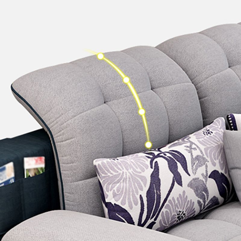 Farmhouse Pillow Top Arm Sectional Tufted Back Sofa and Chaise Clearhalo 'furn' 'furn_sectionals' 'Furniture' 'furniture_sectionals' 'Living Room Furniture' 'Sectionals' 1200x1200_803a31fb-deef-4a42-8330-634600dbdb19