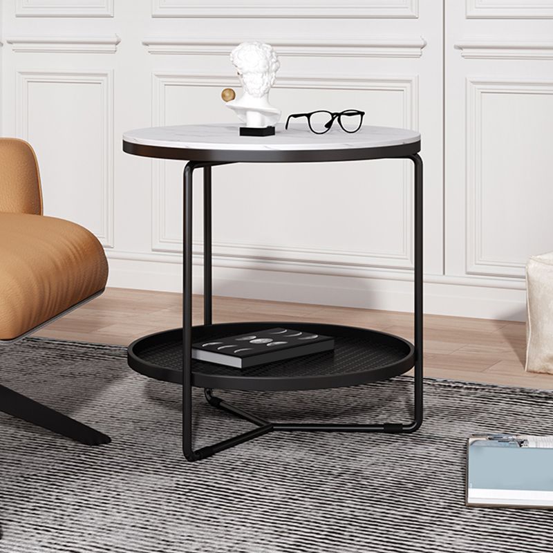 21"H Contemporary Cocktail Table Storage Round Coffee Cocktail Table Clearhalo 'Coffee & Accent Tables' 'Coffee Tables' 'coffee_tables' 'furn' 'furn_coffee_tables' 'Furniture' 'Living Room Furniture' 1200x1200_803c2ec0-19c7-4683-b907-9650a80846e9