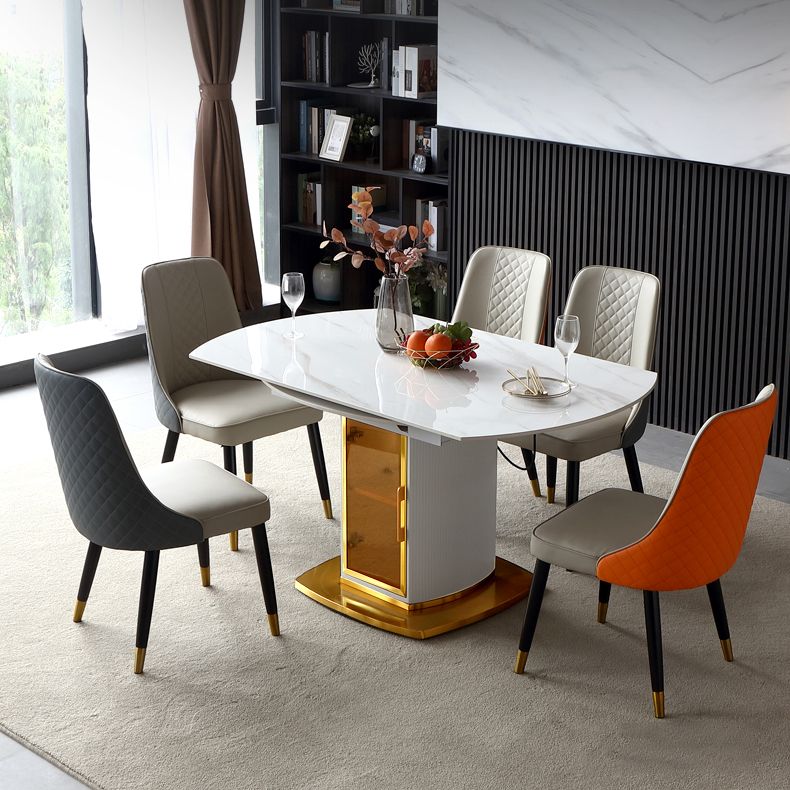 Round Pedestal Dinner Table Traditional Luxury Drop-Leaf Dining Table for Indoor Clearhalo ' dining_table' 'Dining Tables & Seating' 'Dining Tables' 'furn' 'furn_dining_table' 'Furniture' 'furniture_dining_table' 'Kitchen & Dining Furniture' 'kitchen&dining_furn' 'kitchen' 'kitchen_dining_table' 1200x1200_803c48db-ba22-422d-bac7-243d6a96818e