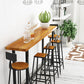 Industrial Rectangle Bar Table Set 1/6 Pieces Solid Wood Fixed Counter Table Clearhalo 'Bar Furniture' 'furn' 'furn_home_bar_bar_sets' 'Furniture' 'Home Bars & Bar Sets' 'home_bar_bar_sets' 'Kitchen & Dining Furniture' 1200x1200_803c8fd3-9a14-4d1c-a28f-e025ad45d6cc