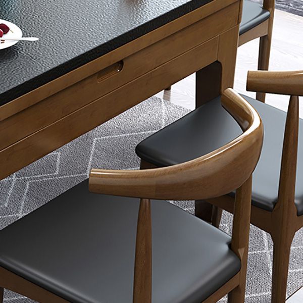 Modern Scalable Stone Dining Table Rubber Legs for Dining Room Clearhalo 'Dining Tables & Seating' 'Dining Tables' 'dining_table' 'furn' 'furn_dining_table' 'Furniture' 'Kitchen & Dining Furniture' 1200x1200_803d9600-4e04-4639-8001-807cba2cde3e