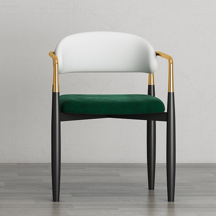 Glam Metal Home Side Chair Open Back Dining Side Chair in Black Clearhalo 'Dining Chairs' 'Dining Tables & Seating' 'dining_chair' 'furn' 'furn_dining_chair' 'Furniture' 'furniture_dining_chair' 'Kitchen & Dining Furniture' 1200x1200_803ea966-c559-42c5-83e2-52cba9f9cb73