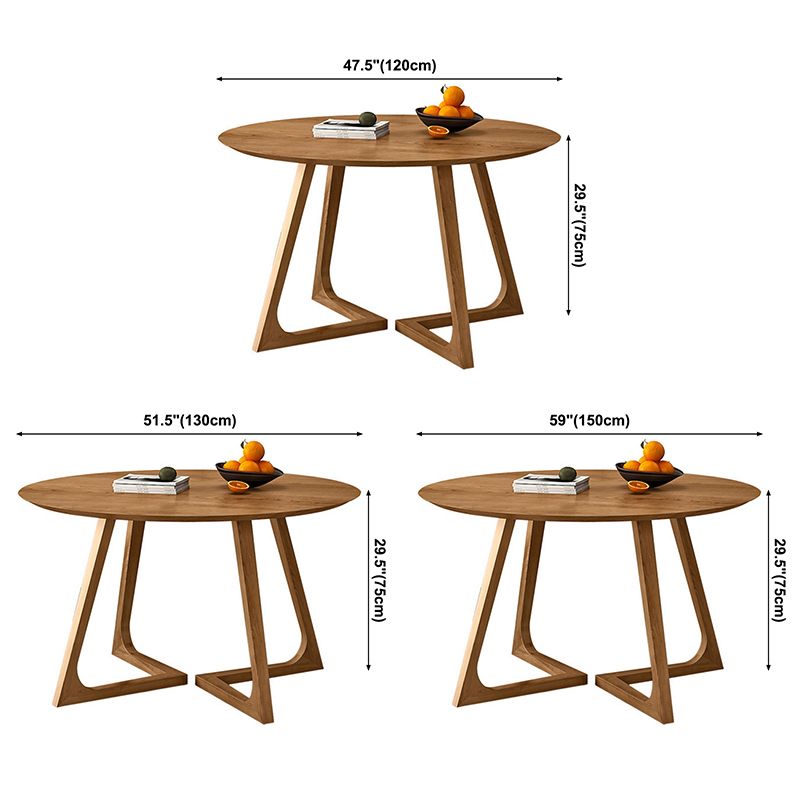 Contemporary Round Dining Table Pine Solid Wood Table with Double Pedestal for Home Kitchen Dinner Clearhalo ' dining_table' 'Dining Tables & Seating' 'Dining Tables' 'furn' 'furn_dining_table' 'Furniture' 'furniture_dining_table' 'Kitchen & Dining Furniture' 'kitchen&dining_furn' 'kitchen' 'kitchen_dining_table' 1200x1200_803f8d61-8dc3-495e-82a1-e7b3e9f7f7cb