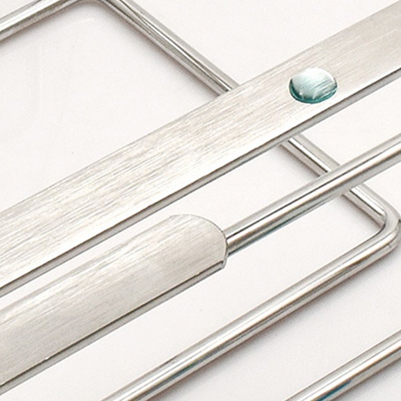 Porta vinicola moderna sospesa in metallo da 0,92 "W Porta dello stelo in nero/argento