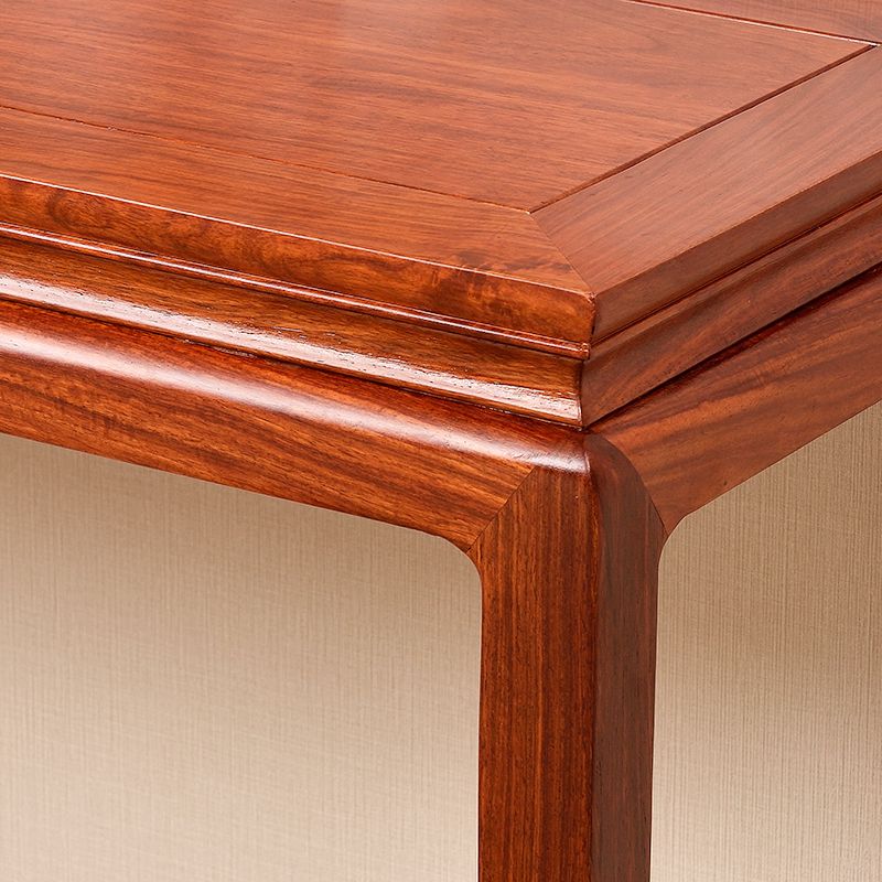 Modern Rectangular Console Table Wooden Console Sofa Table in Brown