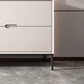Scheda laterale in legno di credenza in stile glam con armadi e cassetti