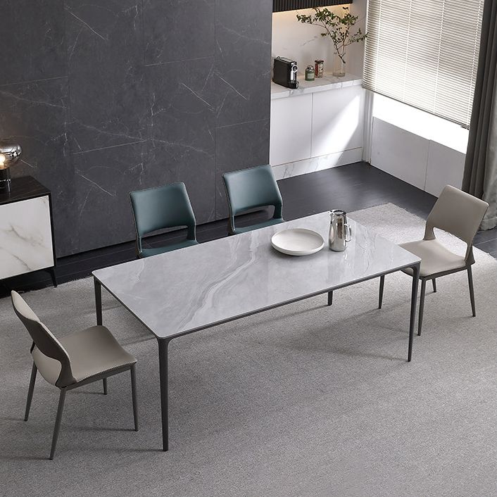 Chaises de salle à manger contemporaines chaise sans bras avec des jambes en métal pour la maison