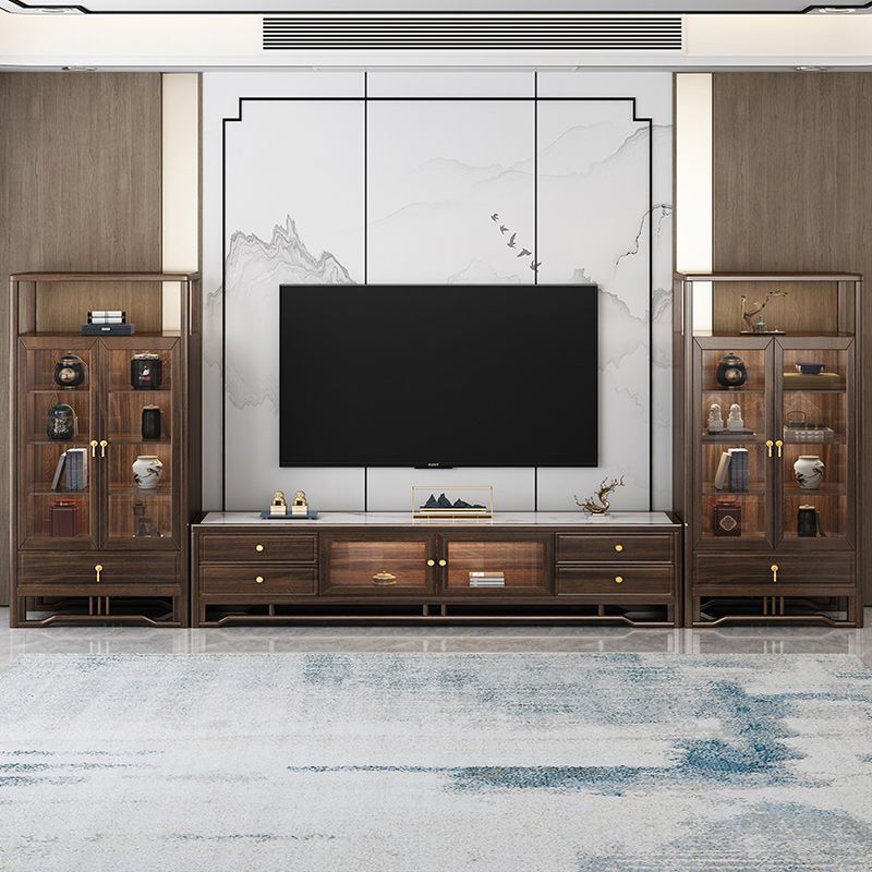 Glam TV Media Stand Tiroirs inclus TV Media Console avec pour le salon