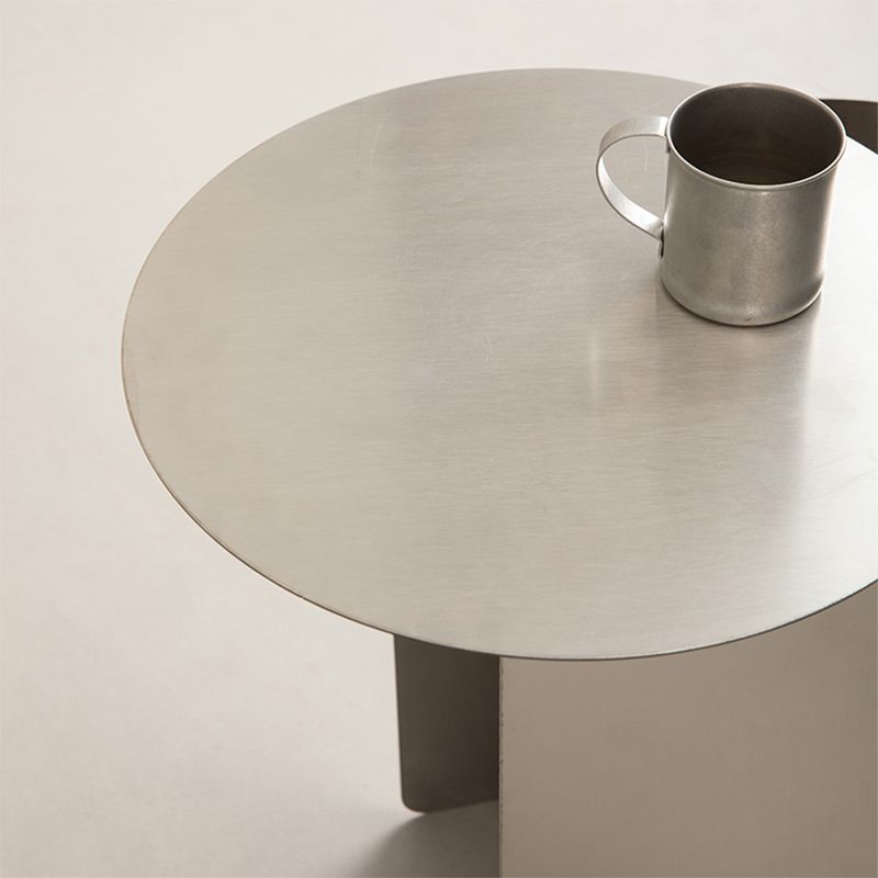 Contemporary Sofa Side Accent Table Metal with Storage Living Room Abstract Clearhalo 'Coffee & Accent Tables' 'End & Side Tables' 'end_side_tables' 'furn' 'furn_end_side_tables' 'Furniture' 'Living Room Furniture' 1200x1200_804a2c4f-80ed-4518-b041-72ad48f585c3