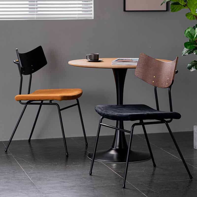 Contemporary Style Dining Chairs Armless Kitchen Side Chair with Metal Legs Clearhalo ' kitchen&dining_furn' 'Dining Chairs' 'Dining Tables & Seating' 'dining_chair' 'furn' 'furn_dining_chair' 'Furniture' 'furniture_dining_chair' 'Kitchen & Dining Furniture' 'kitchen' 1200x1200_804a6699-a229-4a08-9c03-7293e38c82e0