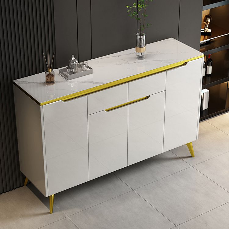 Credenza a buffet a buffet a buffet in pietra con cassetti e armadi