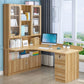 Irregular Shaped Office Laptop Table Wood Writing Desk with 3-Drawers for Home Clearhalo 'furn' 'furn_office_desk' 'Furniture' 'Office Desks' 'Office Furniture' 'office_desk' 1200x1200_8050739c-192f-416d-af99-7979101bf9a0
