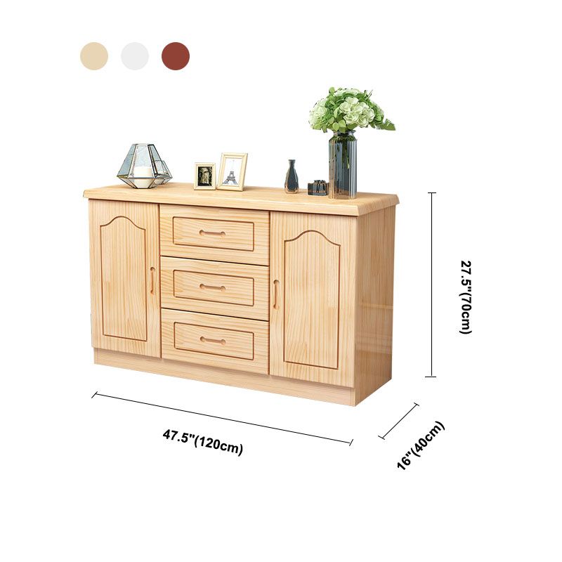 Console de télévision de stockage fermé de style moderne avec 3 tiroirs