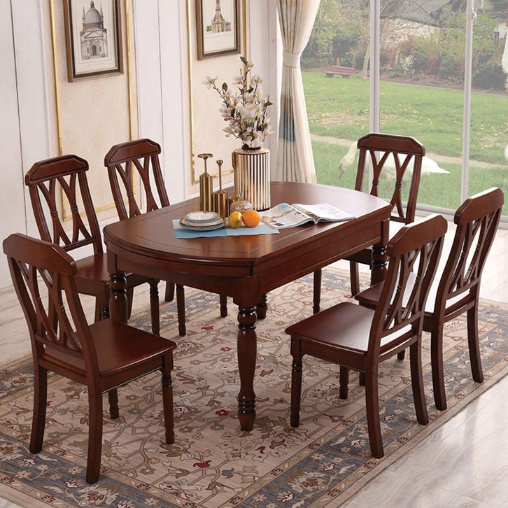 Modern Solid Wood Extendable Table Standard Brown Dining Table for Kitchen Clearhalo ' dining_table' 'Dining Tables & Seating' 'Dining Tables' 'furn' 'furn_dining_table' 'Furniture' 'furniture_dining_table' 'Kitchen & Dining Furniture' 'kitchen&dining_furn' 'kitchen' 'kitchen_dining_table' 1200x1200_80511b6c-b126-4f51-907b-af750bc436b0