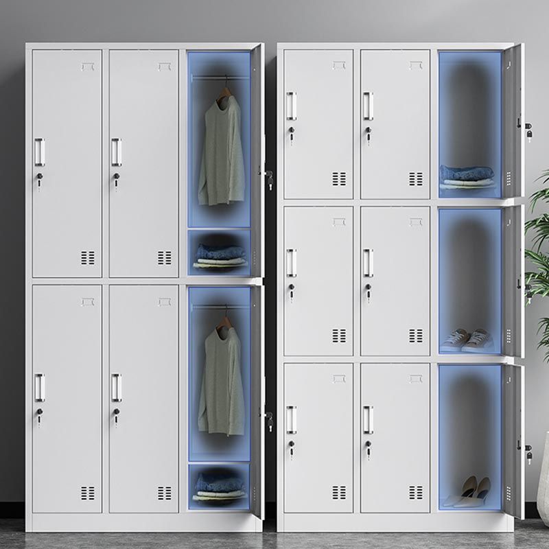 Contemporary Style Metal Wardrobe White Colour Wardrobe Closet for Home Clearhalo 'Armoires & Wardrobes' 'armoires_wardrobes' 'Bedroom Furniture' 'furn' 'furn_armoires_wardrobes' 'Furniture' 1200x1200_80521e31-1d59-48a1-bbd4-df64b0af94ab