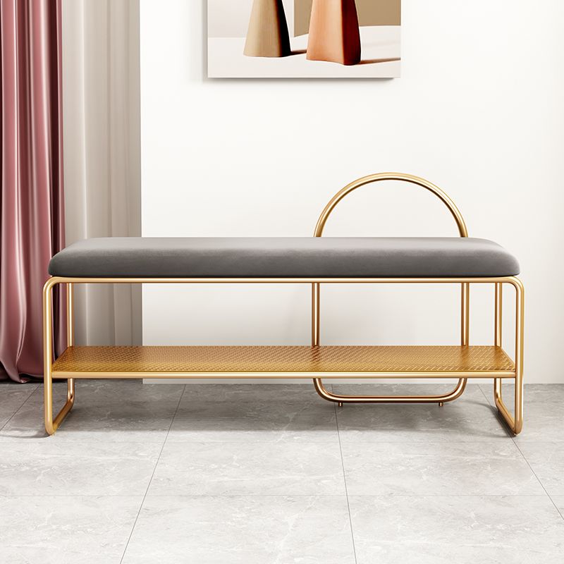 Glam Seating Bench Cushioned Shoe Storage Rectangle Entryway and Bedroom Bench Clearhalo 'Benches' 'Chairs & Seating' 'furn' 'furn_benches' 'Furniture' 'Living Room Furniture' 1200x1200_805291c7-9cd3-4af2-ba03-87993ffb1745