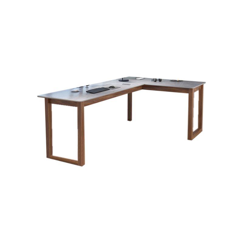 Modern Stone Writing Desk Corner 29.53-inch Tall Office Desk with Sled Base Clearhalo 'furn' 'furn_office_desk' 'Furniture' 'Office Desks' 'Office Furniture' 'office_desk' 1200x1200_805507c3-d9cc-4c96-bc0d-00a2b5bac403