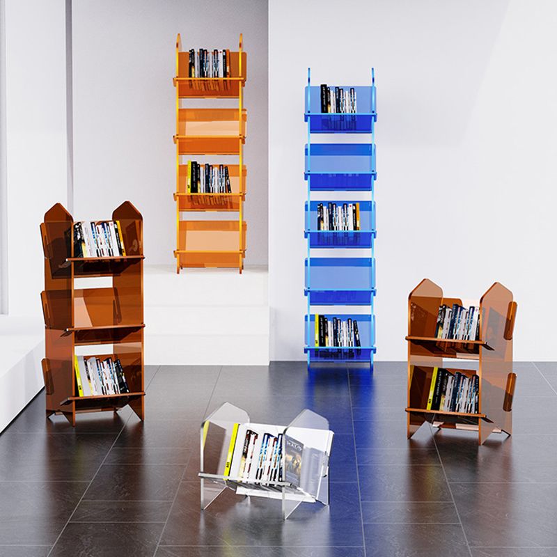 モダンなアクリル本棚、あらゆる部屋の幾何学的な本棚、12.5 "l x 10" w