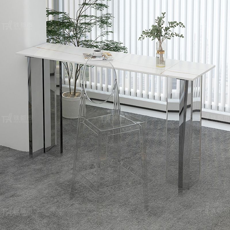 Modem & Contemporary Stone Rectangle Pub Bar Table for Living Room Clearhalo 'Bar Furniture' 'Bar Tables' 'bar_tables' 'furn' 'furn_bar_tables' 'Furniture' 'Kitchen & Dining Furniture' 1200x1200_80564cc0-3810-47f2-ba47-bcbd2b698d52