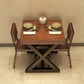 Industrial Solid Wood Dinner Room Kitchen Table Brown Square Trestle Table for Dining Room Clearhalo ' dining_table' 'Dining Tables & Seating' 'Dining Tables' 'furn' 'furn_dining_table' 'Furniture' 'furniture_dining_table' 'Kitchen & Dining Furniture' 'kitchen&dining_furn' 'kitchen' 'kitchen_dining_table' 1200x1200_80567d8f-8d80-40cc-b7fd-709d524e3623
