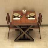 Industrial Solid Wood Dinner Room Kitchen Table Brown Square Trestle Table for Dining Room Clearhalo ' dining_table' 'Dining Tables & Seating' 'Dining Tables' 'furn' 'furn_dining_table' 'Furniture' 'furniture_dining_table' 'Kitchen & Dining Furniture' 'kitchen&dining_furn' 'kitchen' 'kitchen_dining_table' 1200x1200_80567d8f-8d80-40cc-b7fd-709d524e3623