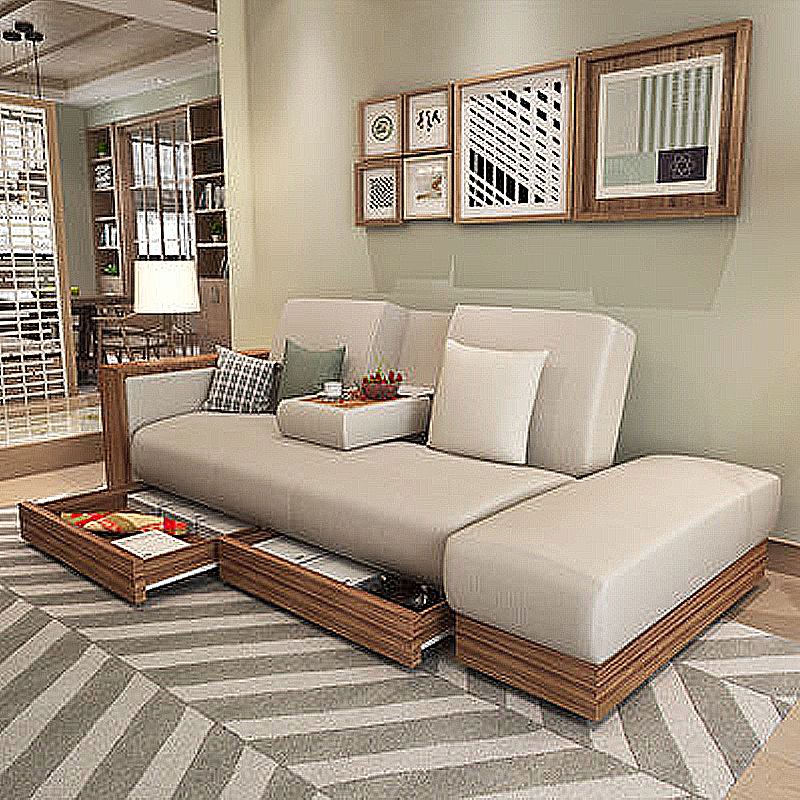 80.7"L √ó 40.16"W √ó 27.95"H One Arm Sectional Slipcovered Sofa with Storage Clearhalo 'furn' 'furn_sectionals' 'Furniture' 'furniture_sectionals' 'Living Room Furniture' 'Sectionals' 1200x1200_8056a44a-e81d-44e4-83bf-fe71d848bd92