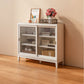 Modern Style Closed Back Book Shelf Wooden Bookcase in White