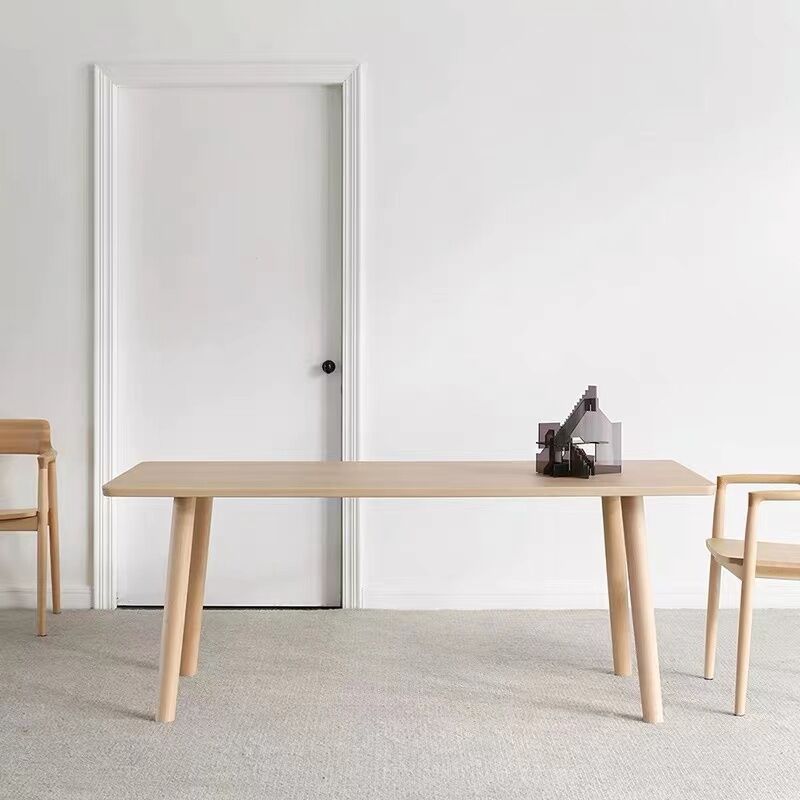 Rectángulo 4 patas Mesa de comedor Mesa de comedor de madera maciza moderna
