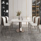 Designer Style 1/4/5/7 Pieces Rectangle Dining Set Sintered Stone Dining Room Table Set Clearhalo 'Dining Room Sets' 'Dining Tables & Seating' 'dining_room_set' 'furn' 'furn_dining_room_set' 'Furniture' 'Kitchen & Dining Furniture' 1200x1200_805799cb-fd64-49a5-b8df-ceca38e2cb58