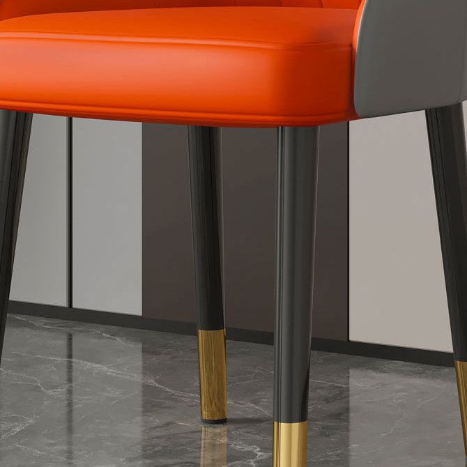 Faux Leather Dining Chair Parsons Home Dining Arm Side Chair Clearhalo 'Dining Chairs' 'Dining Tables & Seating' 'dining_chair' 'furn' 'furn_dining_chair' 'Furniture' 'Kitchen & Dining Furniture' 1200x1200_8059aa7b-5998-413f-a611-229e951b79f1
