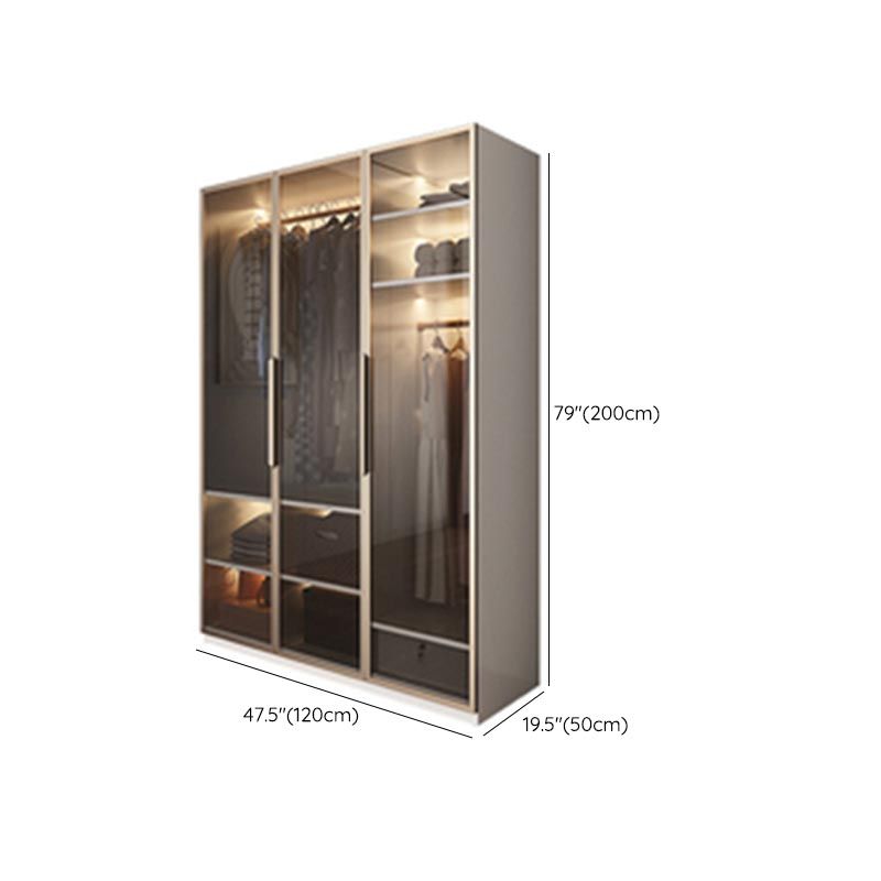 White Colour Wardrobe Armoire Contemporary Style Wooden Wardrobe Closet for Bedroom Clearhalo 'Armoires & Wardrobes' 'armoires_wardrobes' 'Bedroom Furniture' 'furn' 'furn_armoires_wardrobes' 'Furniture' 1200x1200_805d3065-c0f4-4873-936d-286c670ba0d7