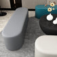 Modern Solid Color Bench Faux Leather Oval Bench for Home Office Clearhalo 'Benches' 'Chairs & Seating' 'furn' 'furn_benches' 'Furniture' 'Living Room Furniture' 1200x1200_805d7c29-bf1e-435d-b64b-7a30a086bffc