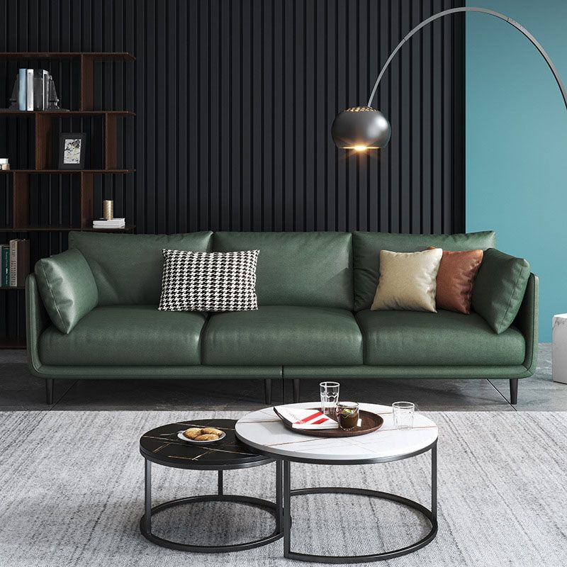 Modern Style Square Armrest Sponge Seat Filled with Wood Orange/grey/white/blue Sofa Clearhalo 'furn' 'furn_sofas' 'Furniture' 'furniture_sofas' 'kitchen' 'kitchen_sofas' 'Living Room Furniture' 'Sofa' 'sofas' 1200x1200_805e0b2d-e6dd-428e-a8ed-7cc84d5e3b18