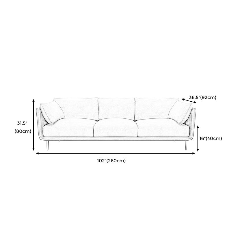 Stain Resistant Square Arm 3/4-Seat Sofa Extra Long Faux Leather Settee Clearhalo 'furn' 'furn_sofas' 'Furniture' 'furniture_sofas' 'kitchen' 'kitchen_sofas' 'Living Room Furniture' 'Sofa' 'sofas' 1200x1200_805e5a7d-5eeb-4771-84f2-9edb3a8a1f33