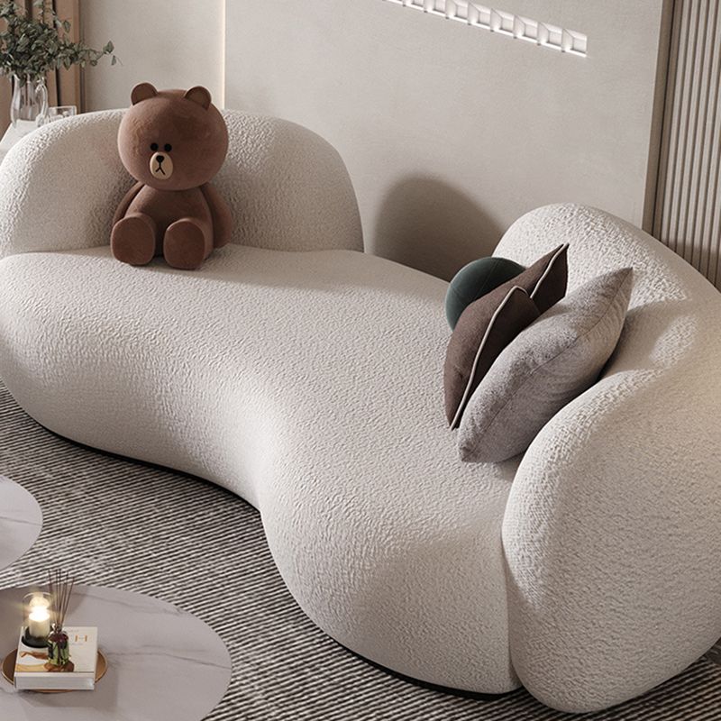 Divano curvo contemporaneo 28.34 "divano ad alto pendenza in beige