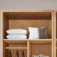 Contemporary Rubberwood Storage Cabinet Matte Finish Cabinet for Home