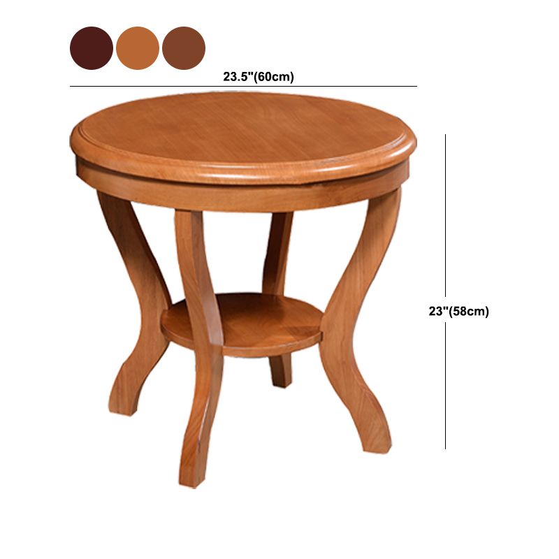 Traditional Round Side Table Minimalist Wood Sofa Corner Table
